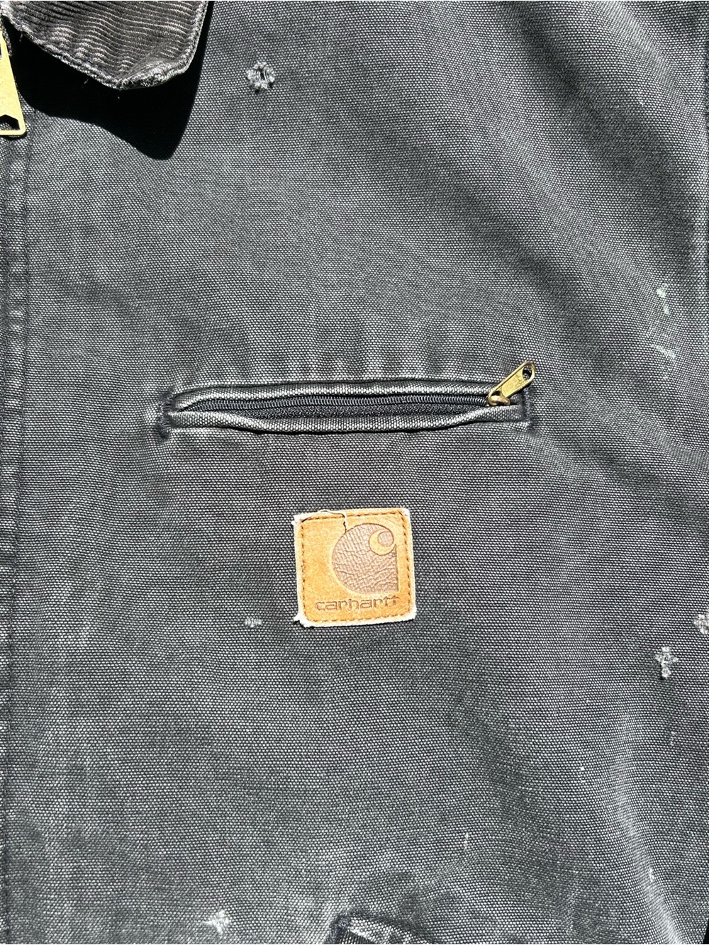 Vintage 96/97 Carhartt J43ONX Lined Canvas Work Jacket with Corduroy Collar - Picture 5 of 9